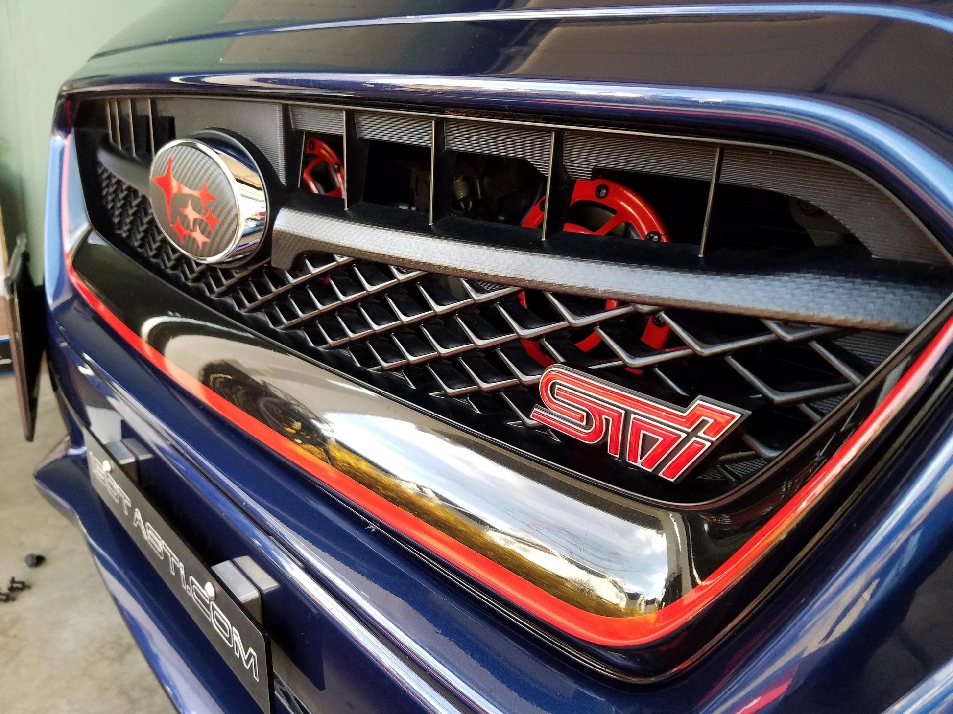 S207 JDM Style Grille Pinstripe fits 2015-2017 WRX / STI - 15S207BL-15S207FY-15S207GD-15S207GY-15S207GN-  DRIVEN - 1