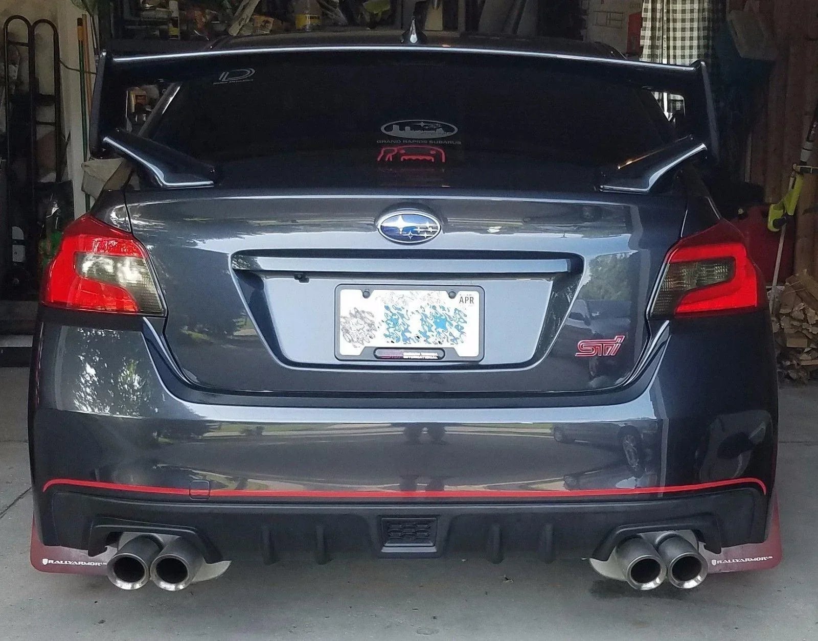 S207 JDM Style Rear Bumper Pinstripe fits 2015-2021 WRX / STI - 15207RBPBL-15207RBPGD-15207RBPGR-15207RBPOR-15207RBPPI-  DRIVEN - 2