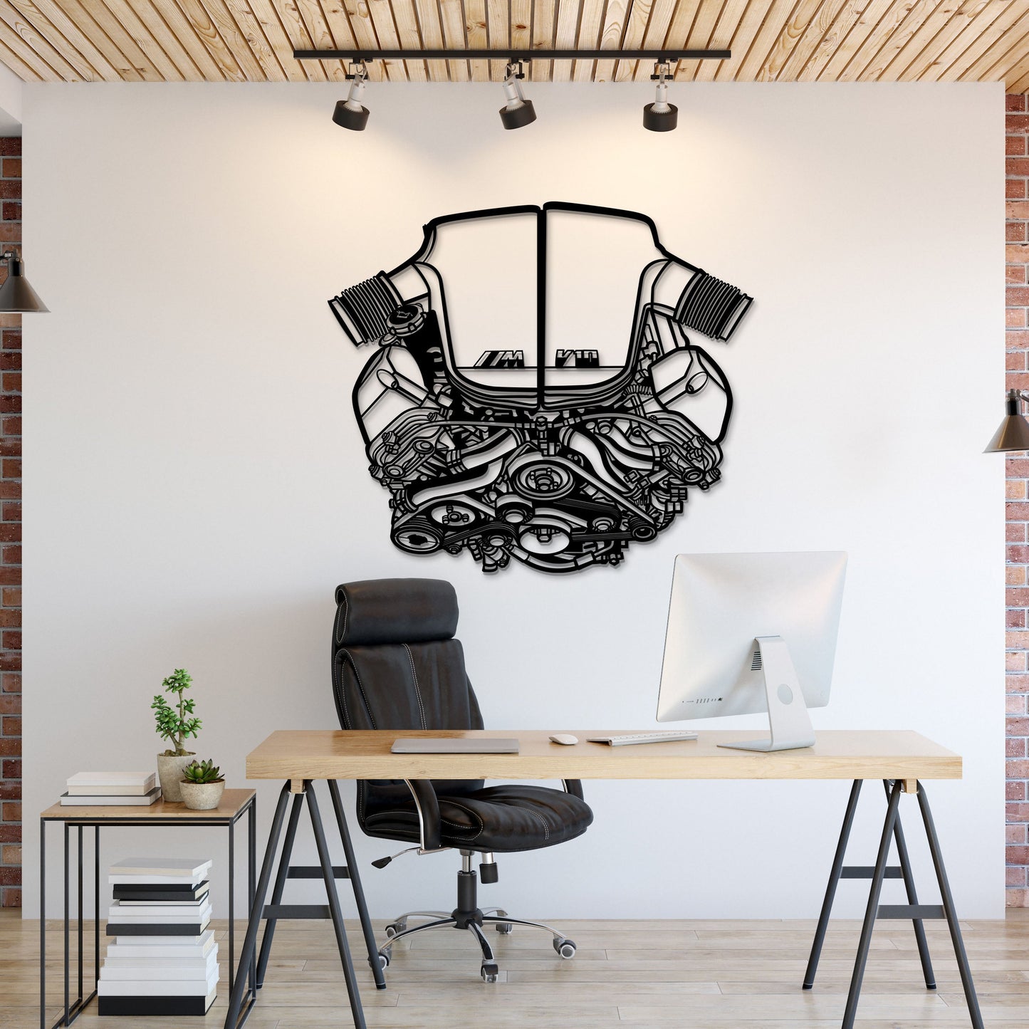 S85 V10 Metal Engine Block Wall Art  - MTEB-0003 - MTEB-0003B99-sku-47014514753775-sku-47014514786543-  DRIVEN - 1