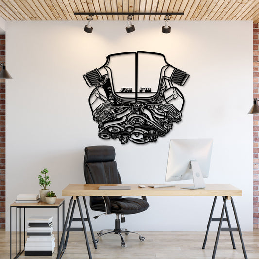 S85 V10 Metal Engine Block Wall Art  - MTEB-0003 - MTEB-0003B99-sku-47014514753775-sku-47014514786543-  DRIVEN - 1