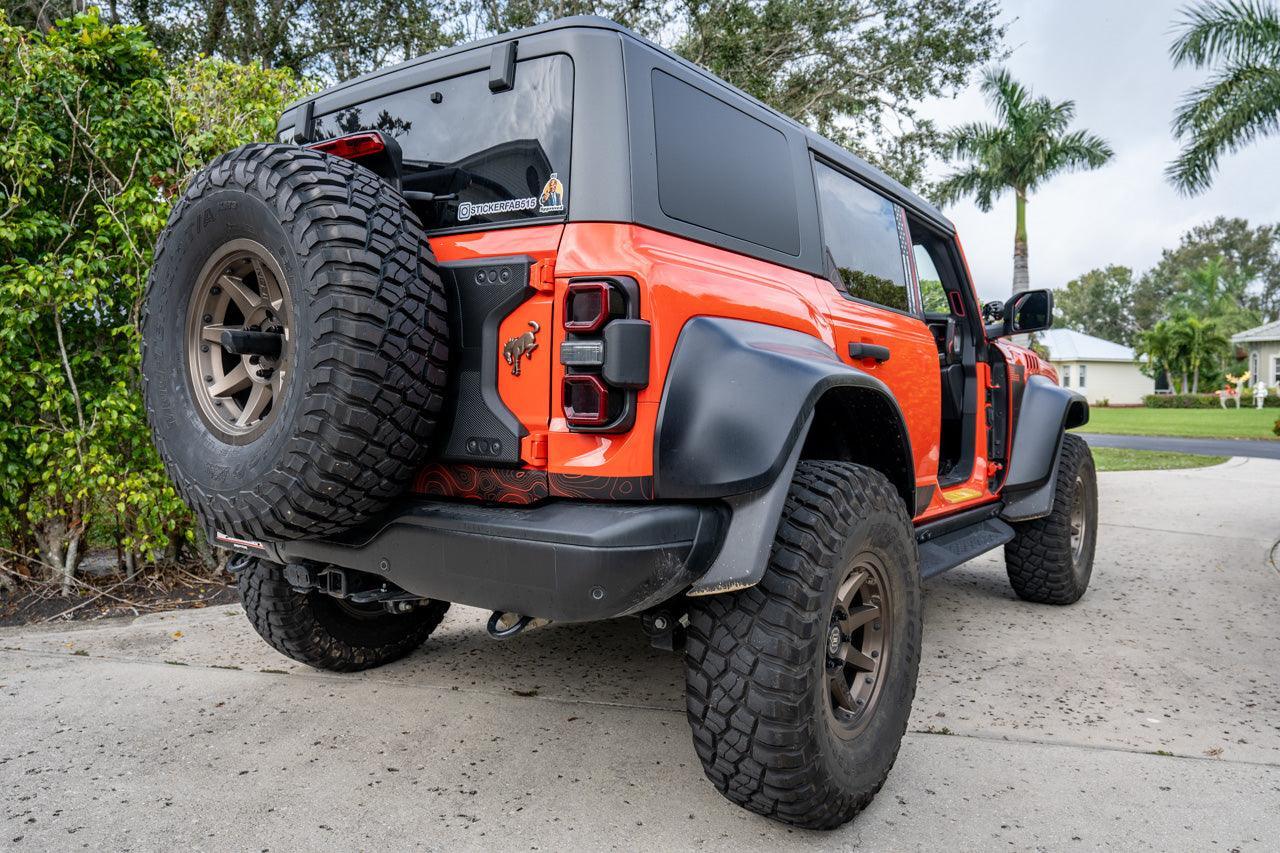 Safari Topo Lower Rear Tailgate Overlays - 2021+ Bronco - 21BRNSAFDRLWR-TOPOCLST-21BRNSAFDRLWR-MB-21BRAPSAFDRLWR-TOPOCLST-21BRAPSAFDRLWR-MB-  DRIVEN - 5