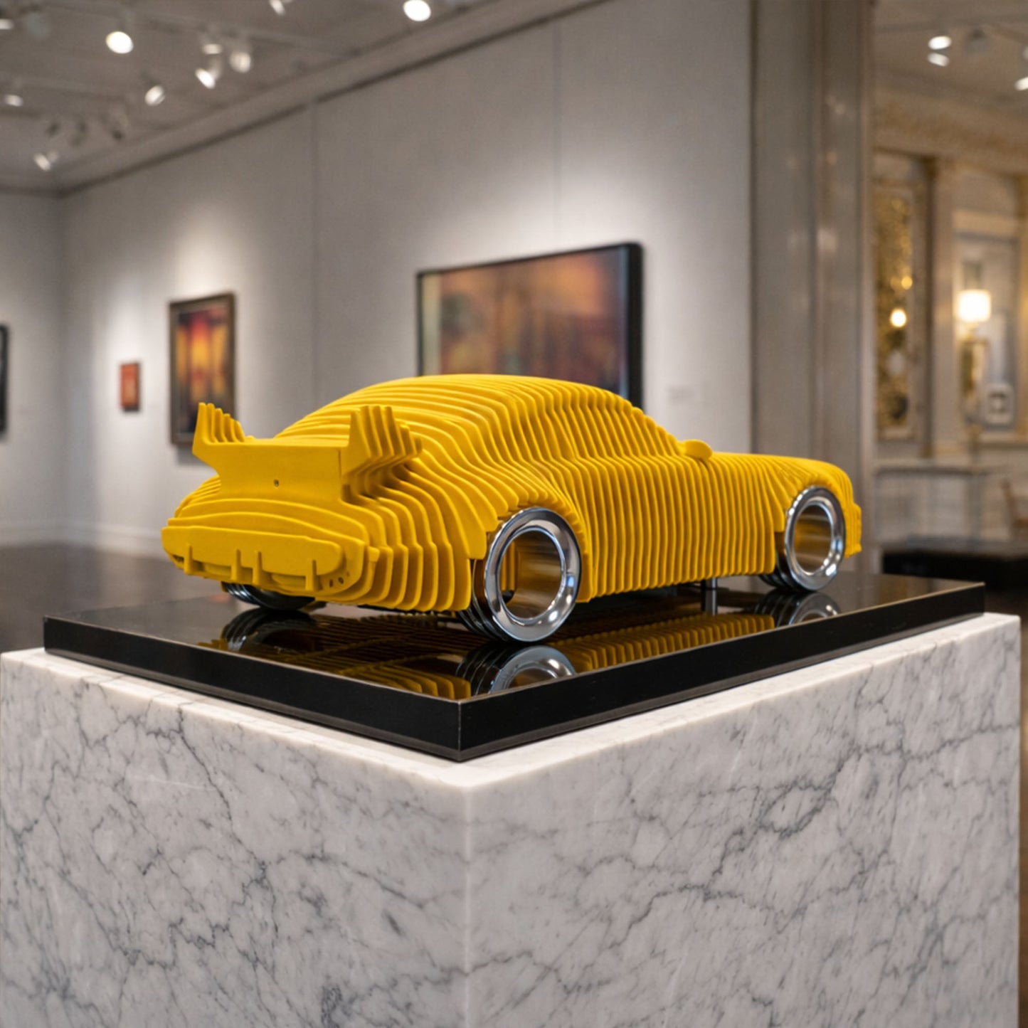 911 Metal Car Sculpture - MT1496 - sku-47377289019631-  DRIVEN - 3