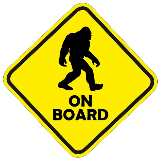 Sasquatch / Bigfoot On Board Sticker 5&quot; - Universal - sasonboard5-  DRIVEN - 1