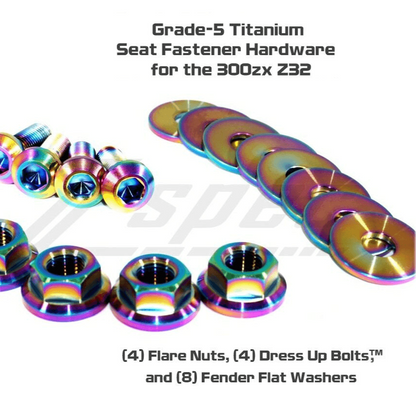 ZSPEC Seat Dress Up Bolts® Fastener Kit for '90-99 Nissan 300zx Z32, Titanium - ZSD-191947-ZSD-191954-ZSD-191961-ZSD-191978-ZSD-191985-  DRIVEN - 4