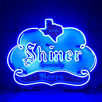 Shiner Specialty Beers with Texas Map Neon Sign Light - ME480-  DRIVEN - 1