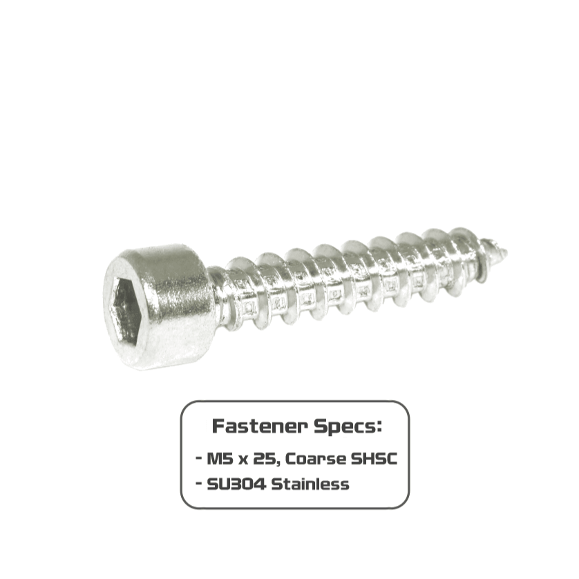 ZSPEC M5x25mm Coarse Socket-Head Socket Cap SHSC Fasteners, Stainless, 10-Pack - ZSD-565977-  DRIVEN - 2