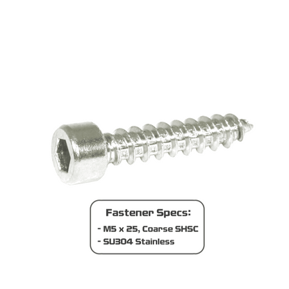 ZSPEC M5x25mm Coarse Socket-Head Socket Cap SHSC Fasteners, Stainless, 10-Pack - ZSD-565977-  DRIVEN - 2