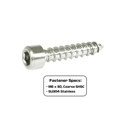 ZSPEC M6x30mm Coarse Socket-Cap SHSC Fasteners, Stainless, 10-Pack - ZSD-567971-  DRIVEN - 2