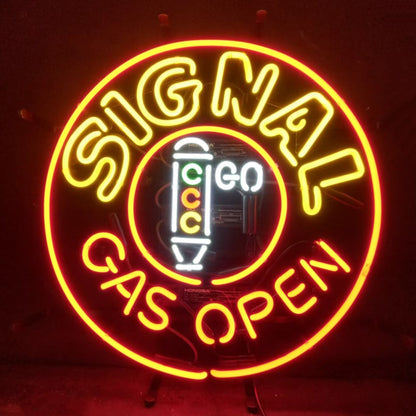 Signal Gas Open Neon Signs Light - MA064-  DRIVEN - 1