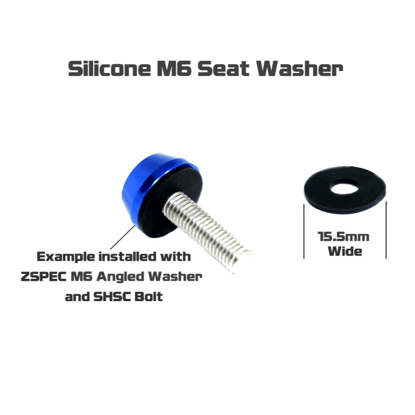 ZSPEC Body Kit Fastener, Billet-Angled Finish Washer & Stainless M6x25mm Bolt, w/ WELL Nut, per Each - ZSD-384639-ZSD-384646-ZSD-384653-ZSD-384660-ZSD-384677-  DRIVEN - 3