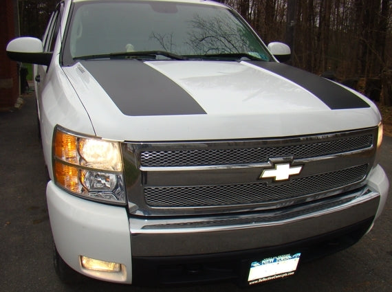Hood Scoop Decal Stripes - 07-13 Silverado - SIL:0713:Hood-34-sku-45344763314363-sku-45344763347131-sku-45344763379899-sku-45344763412667-  DRIVEN - 2
