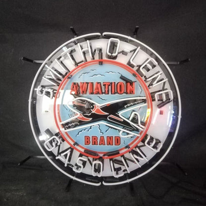 Blue Smith-o-lene Gasoline Aviation Brand Neon Signs Light - MEX162-  DRIVEN - 4