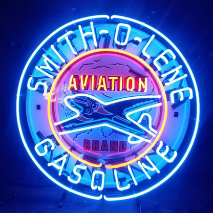 Blue Smith-o-lene Gasoline Aviation Brand Neon Signs Light - MEX162-  DRIVEN - 2