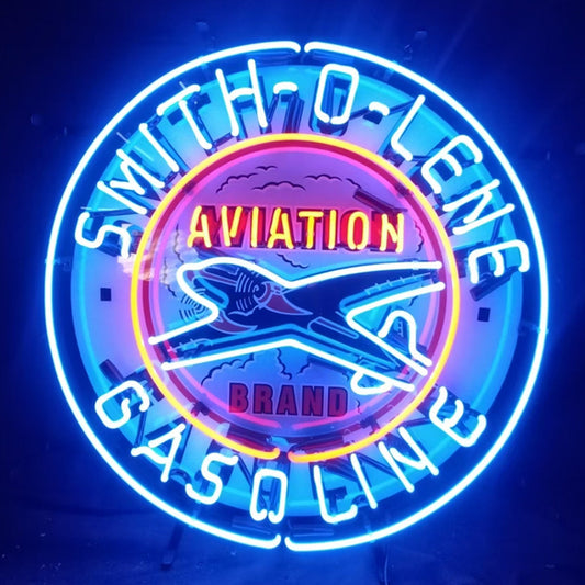 Blue Smith-o-lene Gasoline Aviation Brand Neon Signs Light - MEX162-  DRIVEN - 2