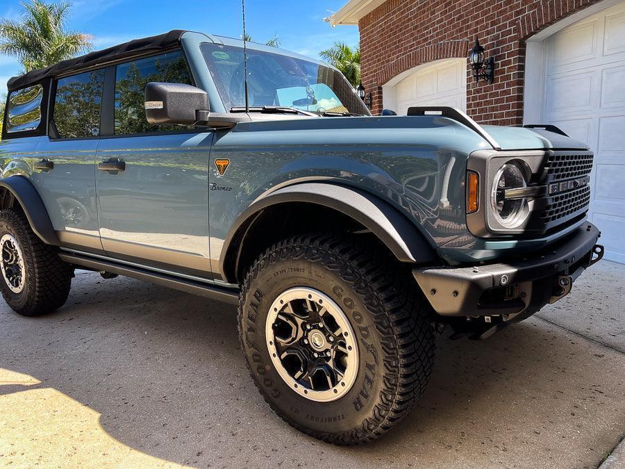 Smoked Sidemarker Overlays (Front Only) - 2021+ Bronco (ALL) - 21BRONCOSMFRONT-DS-21BRONCOSMFRONT-LS-21BRONCOSMFRONT-ST-21BRONCOSMFRONT-CF-21BRONCOSMFRONT-HC-  DRIVEN - 4