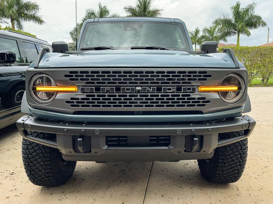 Smoked Signature DRL Bar Overlays - 2021+ Bronco (Signature Headlights) - 21BRONCODRLDS-21BRONCODRLLS-21BRONCODRLST-21BRONCODRLCB-21BRONCODRLHC-  DRIVEN - 5