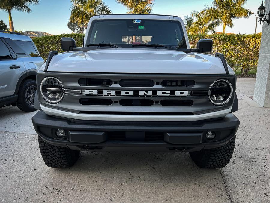 Smoked Signature Style Light Bar Overlays - 2021+ Bronco (Standard Headlights) - 21BRONCODRLDS-21BRONCODRLLS-21BRONCODRLST-21BRONCODRLCB-21BRONCODRLHC-  DRIVEN - 3