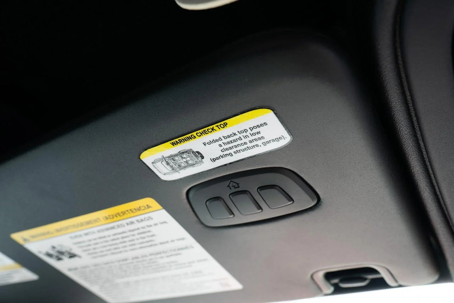 Soft Top Warning Labels - 2021+ Bronco - 21BRNSOFTWARN-SHORTER-21BRNSOFTWARN-SHORTBK-21BRNSOFTWARN-SHORTWH-21BRNSOFTWARN-TALLER-  DRIVEN - 3