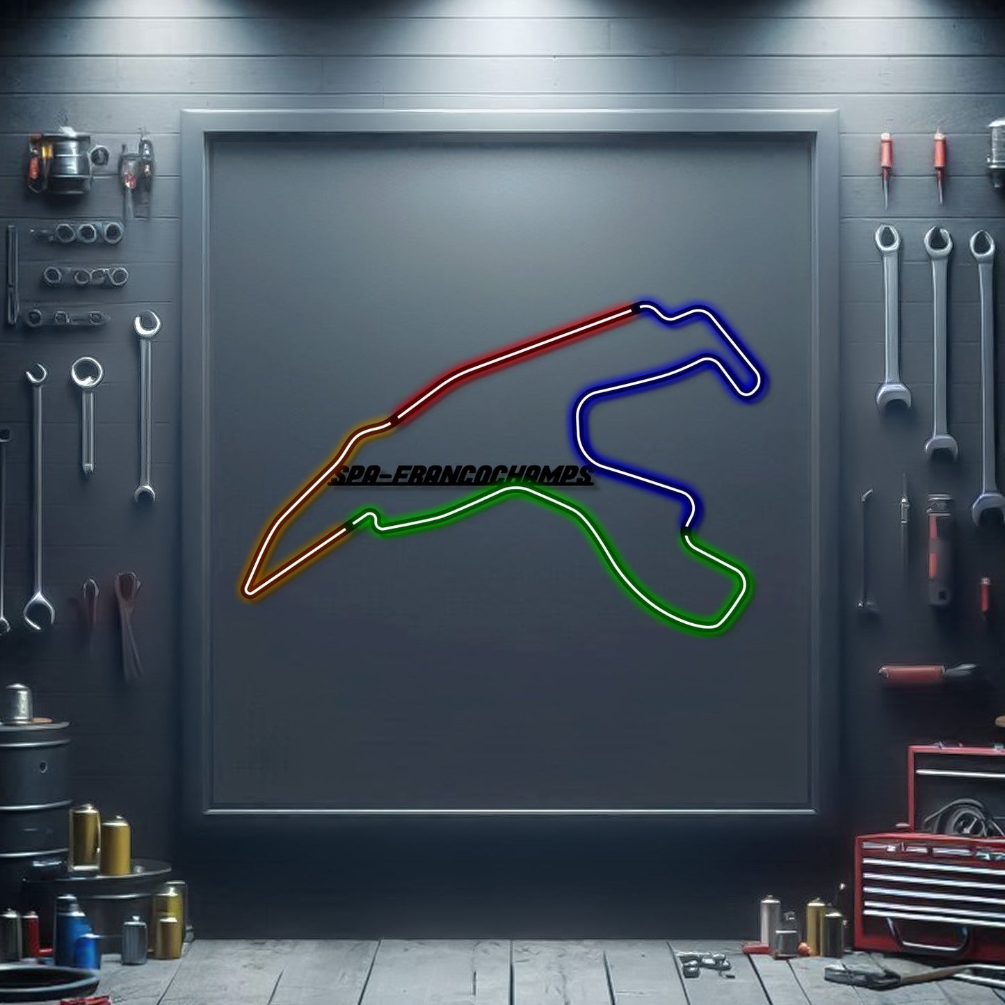 Spa Metal Neon Race Track - MTN0154 - MTN0154CC99-MTN0154W99-MTN0154R99-MTN0154Y99-MTN0154G99-  DRIVEN - 1