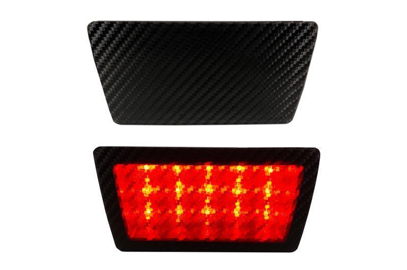 Special Edition Dark Smoke Carbon Fiber F1 / Rear Fog Light Overlay  - 2015-2022 Subaru WRX / STI - 15WRX-F1-DSCB-  DRIVEN - 1