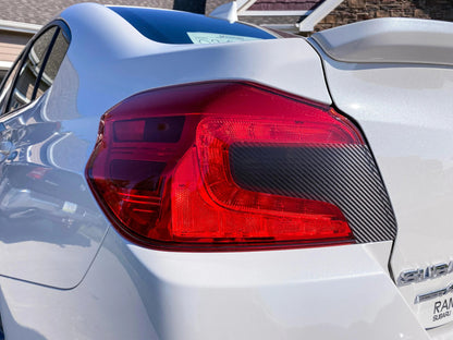 Special Edition Dark Smoke Carbon Fiber Tail Light Overlays - 2015+ WRX / STI - SFB15WRXTLDSCB-  DRIVEN - 4