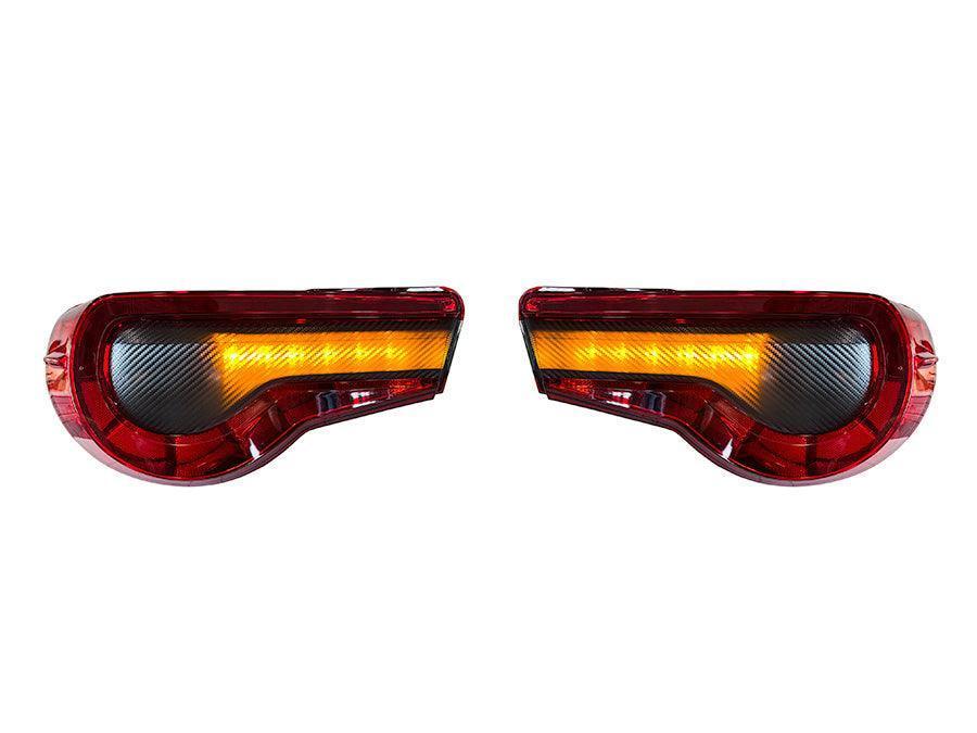 Special Edition Dark Smoke Carbon Fiber Tail Light Overlays - 2017-2021 Toyota 86 / Subaru BRZ - 1786TLDSCF-  DRIVEN - 1