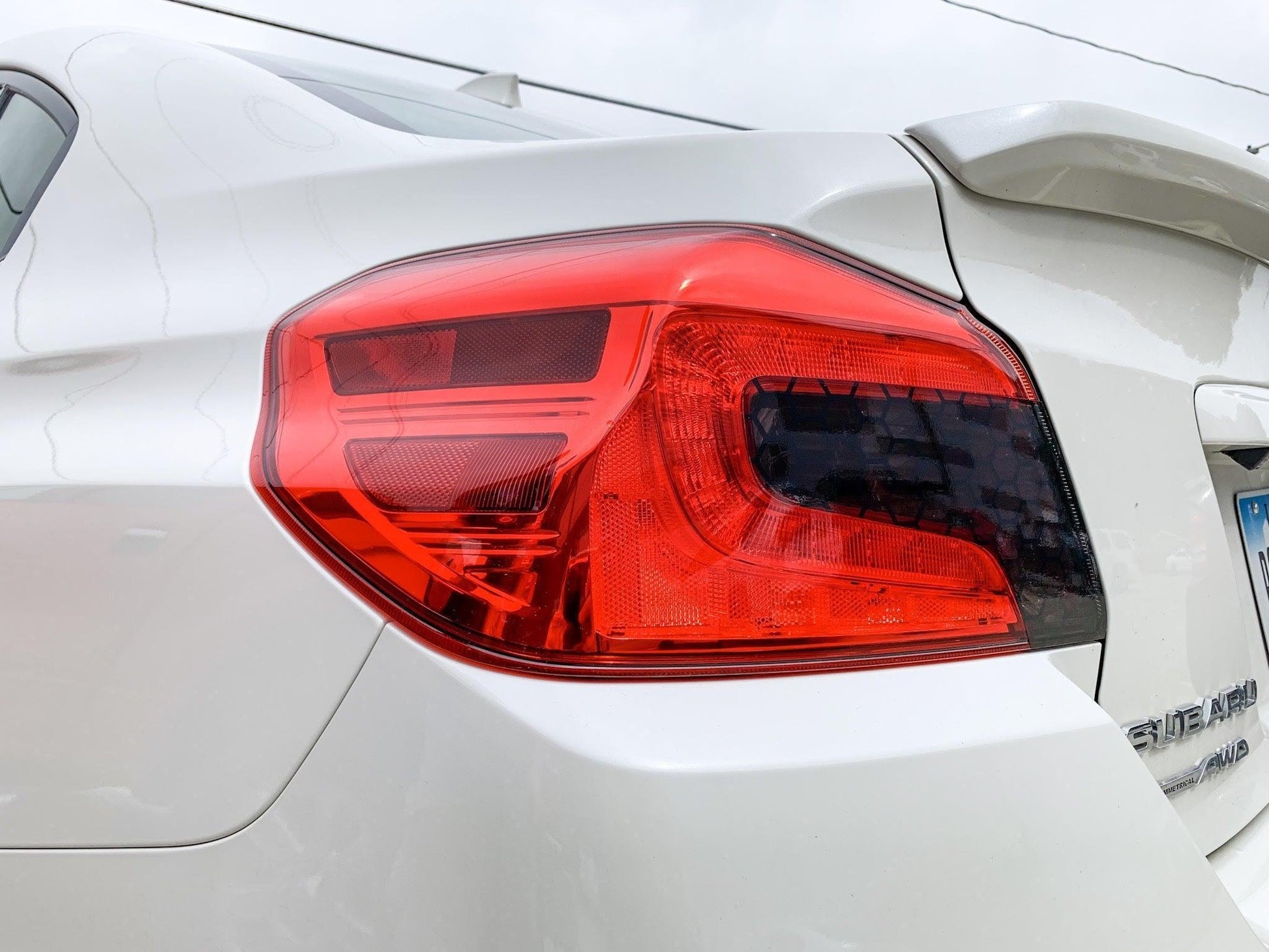 Special Edition Dark Smoke Honeycomb Tail Light Overlays - 2015-2021 WRX / STI - SFB15WRXTLDSHC-  DRIVEN - 1