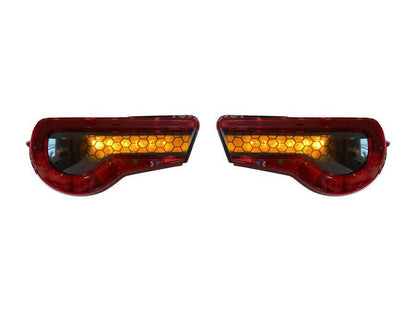 Special Edition Dark Smoke Honeycomb Tail Light Overlays - 2017-2021 Toyota 86 / Subaru BRZ - 1786TLDSHC-  DRIVEN - 1