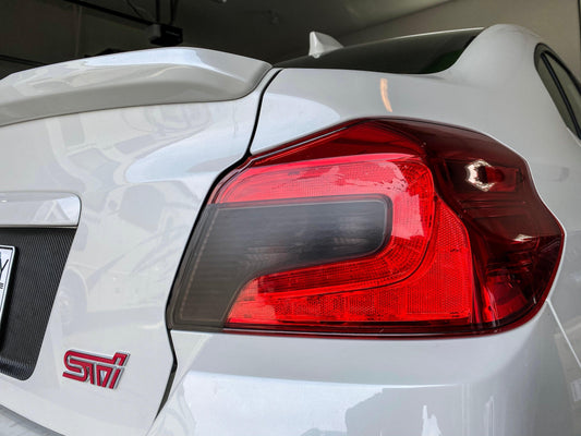 Special Edition Dark Smoke Stealth Tail Light Overlays - 2015+ WRX / STI - SFB15WRXTLDSST-  DRIVEN - 1