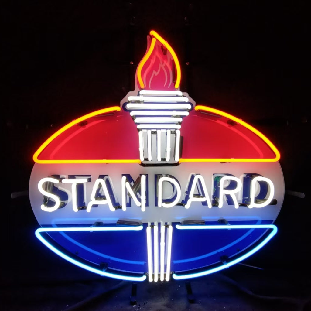 Torch with Standard Gasoline Neon Light Sign - MA046-  DRIVEN - 2