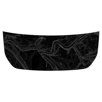 Stealth Black Arches National Park Topographic Map Hood Overlay (Printed Series) - 2021+ Bronco - 21BROTOPOBLKARCH-21BROTOPOBLKARCH-X2-  DRIVEN - 4