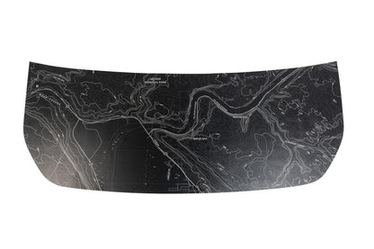 Stealth Black Arches National Park Topographic Map Hood Overlay (Printed Series) - 2021+ Bronco - 21BROTOPOBLKARCH-21BROTOPOBLKARCH-X2-  DRIVEN - 6