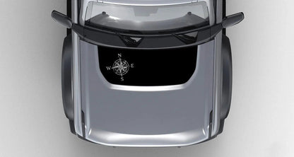 Stealth Black Compass Rose Hood Overlay (Printed Series) - 2021+ Bronco - 21BROTOPOBLKCR-21BROTOPOBLKCR-X2-21BROTOPOBLKCRW-21BROTOPOBLKCR-X2-21BROTOPOBLKCRB-  DRIVEN - 3