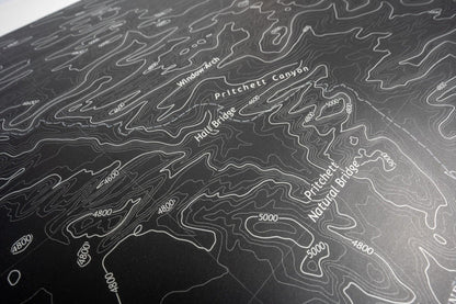 Stealth Black Moab Topographic Map Hood Overlay (Printed Series) - 2021+ Bronco - 21BROTOPOBLKMOAB-21BROTOPOBLKMOAB-X2-  DRIVEN - 2