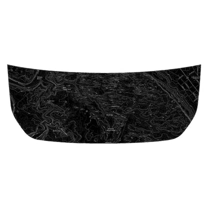 Stealth Black Moab Topographic Map Hood Overlay (Printed Series) - 2021+ Bronco - 21BROTOPOBLKMOAB-21BROTOPOBLKMOAB-X2-  DRIVEN - 3