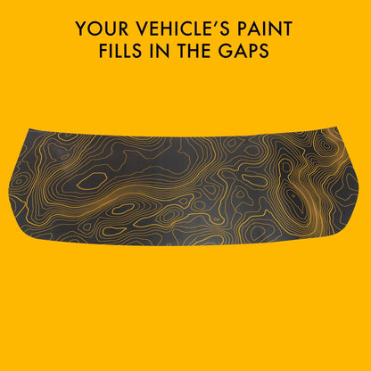 Stealth Topographic Map Hood Overlay (Printed Series) - 2021+ Bronco - 21BRONCOTOPOGEN-21BRONCOTOPOGEN-X2-21BRONCOTOPOGENBO-21BRONCOTOPOGENBO-X2-21BRONCOTOPOGENCLR-  DRIVEN - 1