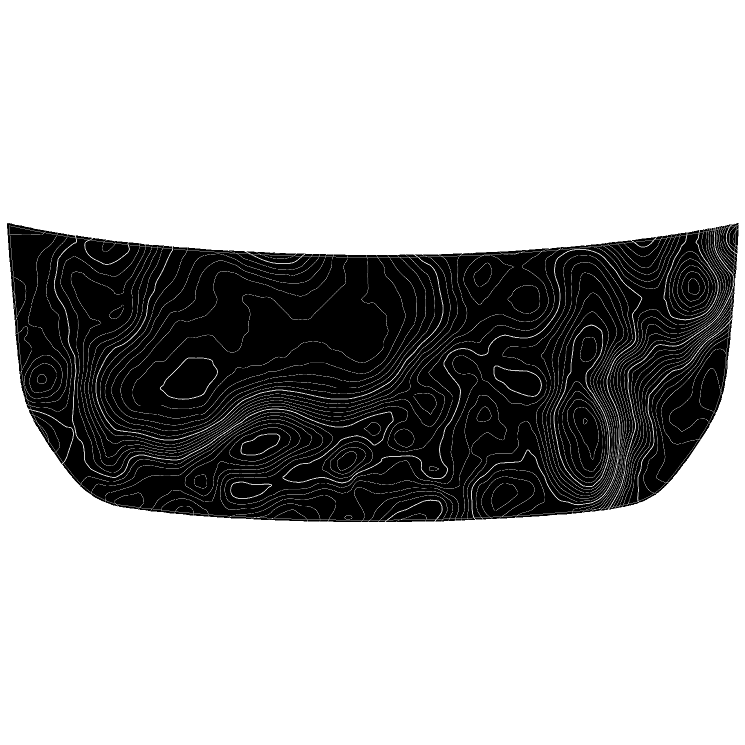 Stealth Topographic Map Hood Overlay (Printed Series) - 2021+ Bronco - 21BRONCOTOPOGEN-21BRONCOTOPOGEN-X2-21BRONCOTOPOGENBO-21BRONCOTOPOGENBO-X2-21BRONCOTOPOGENCLR-  DRIVEN - 7