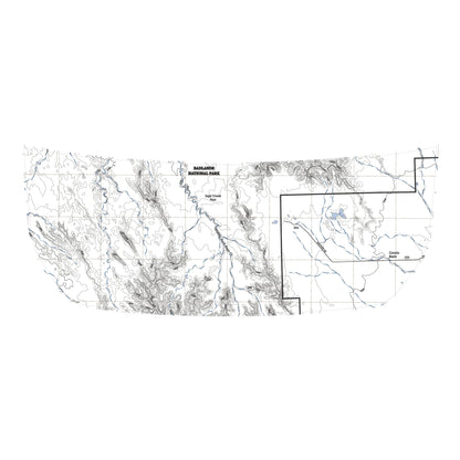 Stealth Clear Badlands Topographic Map Hood Overlay - 2021+ Bronco - 21BRONCOTOPOCL-21BRONCOTOPOCL-X2-  DRIVEN - 1