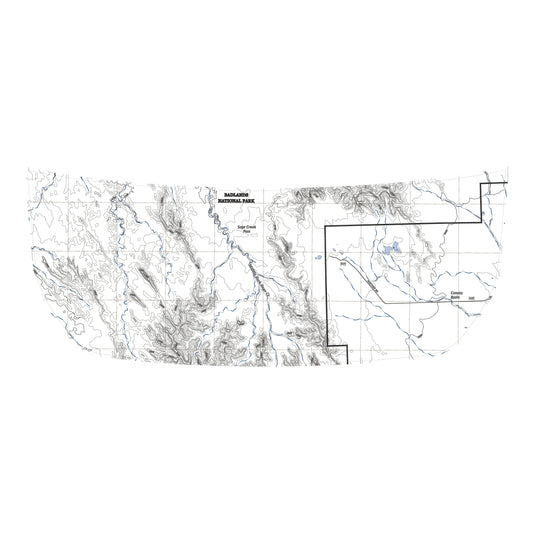 Stealth Clear Badlands Topographic Map Hood Overlay - 2021+ Bronco - 21BRONCOTOPOCL-21BRONCOTOPOCL-X2-  DRIVEN - 1