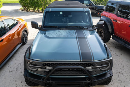 Stealth Clear Badlands Topographic Map Hood Overlay - 2021+ Bronco - 21BRONCOTOPOCL-21BRONCOTOPOCL-X2-  DRIVEN - 11