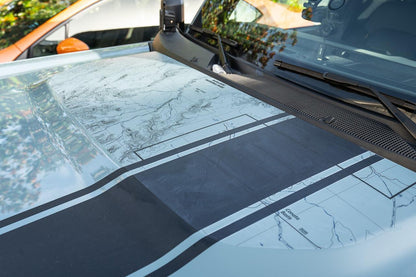 Stealth Clear Badlands Topographic Map Hood Overlay - 2021+ Bronco - 21BRONCOTOPOCL-21BRONCOTOPOCL-X2-  DRIVEN - 14