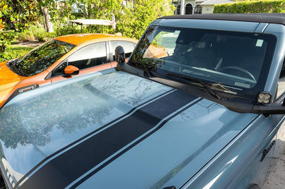 Stealth Clear Badlands Topographic Map Hood Overlay - 2021+ Bronco - 21BRONCOTOPOCL-21BRONCOTOPOCL-X2-  DRIVEN - 16