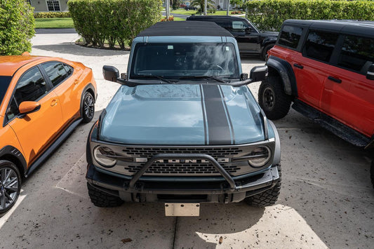 Stealth Clear Badlands Topographic Map Hood Overlay - 2021+ Bronco - 21BRONCOTOPOCL-21BRONCOTOPOCL-X2-  DRIVEN - 2