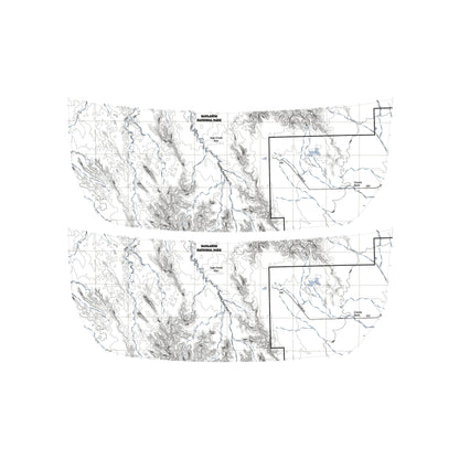 Stealth Clear Badlands Topographic Map Hood Overlay - 2021+ Bronco - 21BRONCOTOPOCL-21BRONCOTOPOCL-X2-  DRIVEN - 21