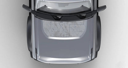 Stealth Clear Badlands Topographic Map Hood Overlay - 2021+ Bronco - 21BRONCOTOPOCL-21BRONCOTOPOCL-X2-  DRIVEN - 4