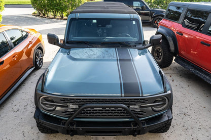 Stealth Clear Badlands Topographic Map Hood Overlay - 2021+ Bronco - 21BRONCOTOPOCL-21BRONCOTOPOCL-X2-  DRIVEN - 5