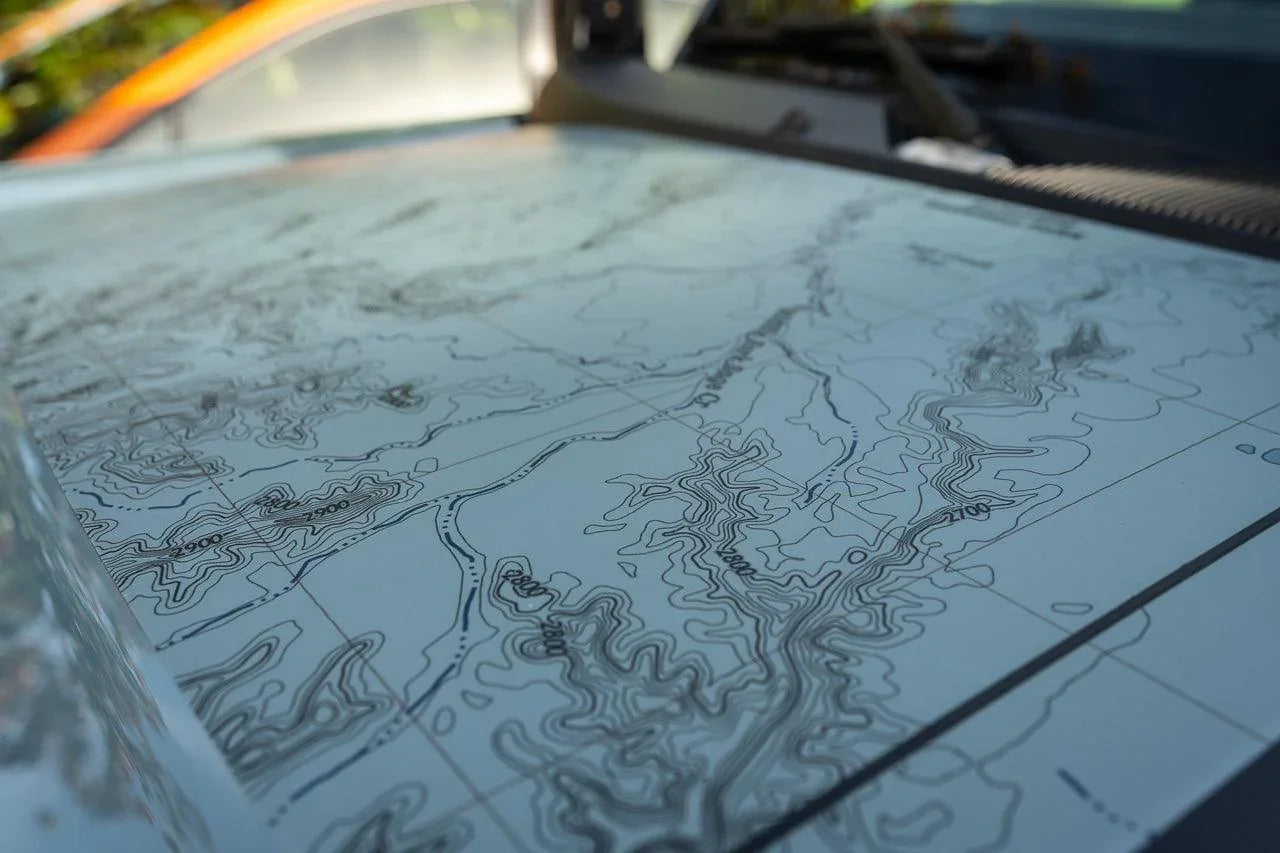 Stealth Clear Badlands Topographic Map Hood Overlay - 2021+ Bronco - 21BRONCOTOPOCL-21BRONCOTOPOCL-X2-  DRIVEN - 6