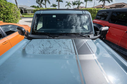 Stealth Clear Badlands Topographic Map Hood Overlay - 2021+ Bronco - 21BRONCOTOPOCL-21BRONCOTOPOCL-X2-  DRIVEN - 7