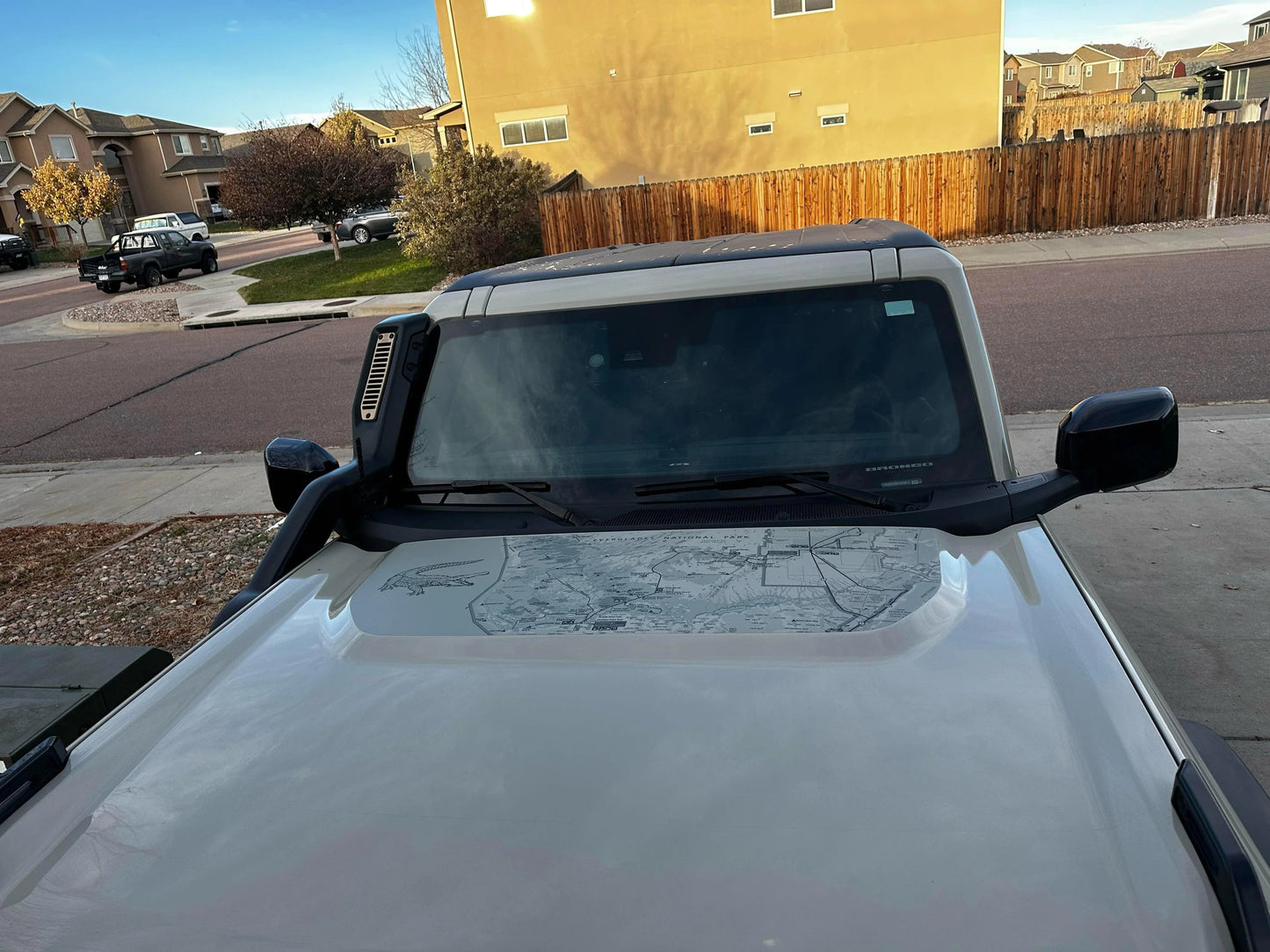 Stealth Clear Everglades Topographic Map Hood Overlay - 2021+ Bronco - 21BRONCOTOPOCL-EG-21BRONCOTOPOCL-EGX2-sku-51542030057791-sku-51542030090559-  DRIVEN - 2