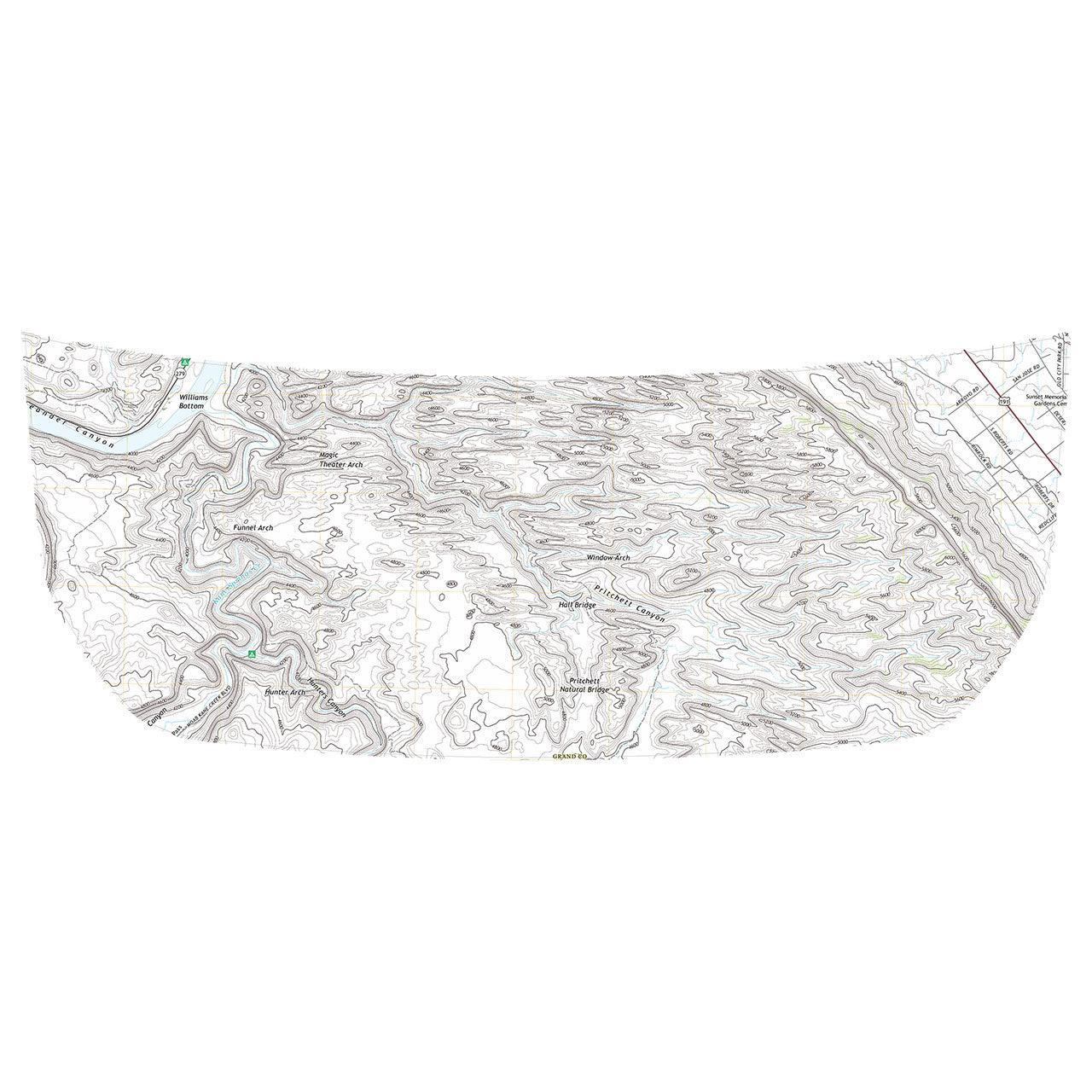 Stealth Clear Moab Topographic Map Hood Overlay - 2021+ Bronco - 21BRONCOTOPOCL-MB-21BRONCOTOPOCL-MBX2-  DRIVEN - 1